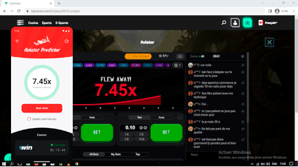 Écran de fourchette de multiplicateurs dans Aviator Predictor
